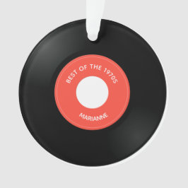 Vinyl Record Single "45" Design Acrylschmuck Ornament