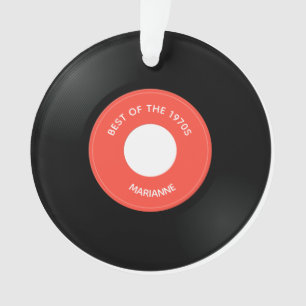 Vinyl Record Single "45" Design Acrylschmuck Ornament