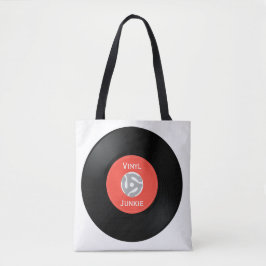 Vinyl Record Single 45RPM Design Tote Bag