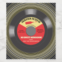 Vinyl record Single personalisiert hausgemacht Weinetikett