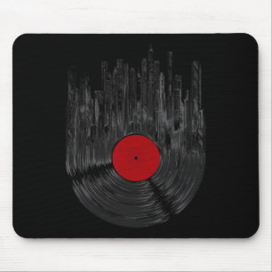Vinyl Record Sunset Retro Vintag Vinyl Record Tur Mousepad