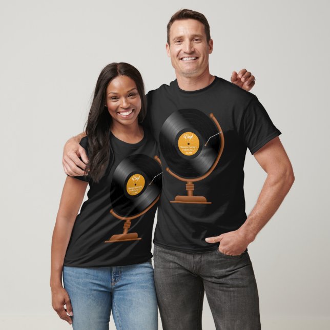 Vinyl Record Timeless Treasure, endless Joy Globe T-Shirt (Unisex)
