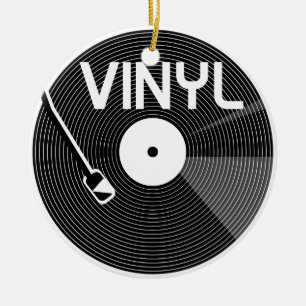Vinyl Record-Turntable Keramikornament
