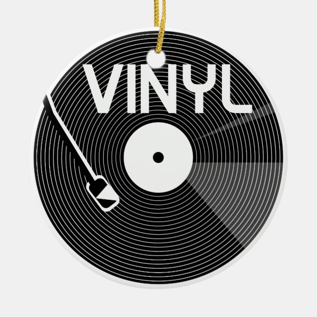 Vinyl Record-Turntable Keramikornament (Vorne)