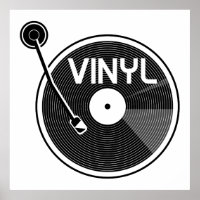 Vinyl Record Turntable Schwarz und Weiß