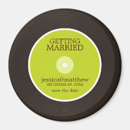 Vinyl Record Wedding Save the Date Magnet