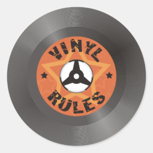 Vinyl regiert runder aufkleber