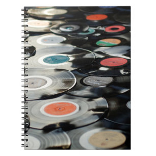 Vinyl Retro Kunststoff alt schwarz Notizblock