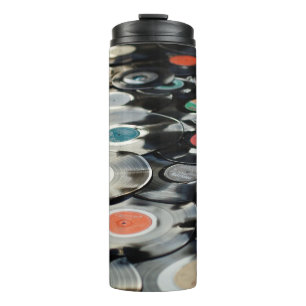 Vinyl Retro Kunststoff alt schwarz Thermosbecher