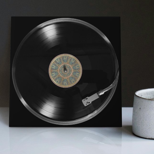Vinyl-Retro-Schallplattendesign Fliese (Von Creator hochgeladen)