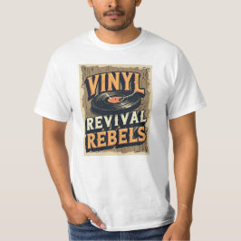 Vinyl Revival Rebels - Retro Music Lover T - Shirt
