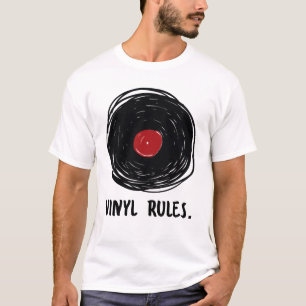 Vinyl Rules Records Sammler LP Retro T-Shirt