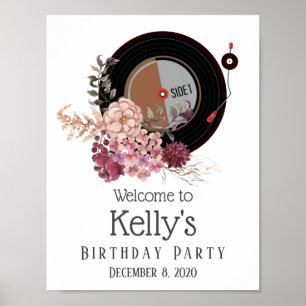 Vinyl-Schallplatte Geburtstagsposter Poster