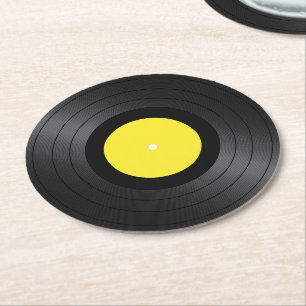 Vinyl-Schallplatten Bilder Runder Papier-Getränke Pappuntersetzer