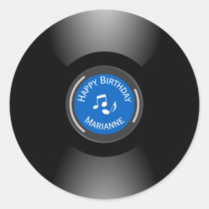 Vinyl-Schallplatten-Design-Rundaufkleber Runder Aufkleber