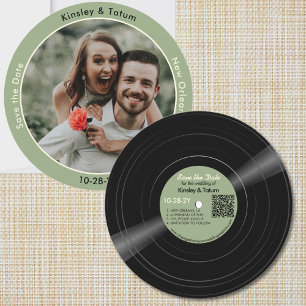 Vinyl-Schallplatten-Foto Grüne Hochzeit Save the D Date