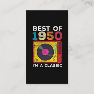 Vinyl-Schallplatten zum 70. Geburtstag 1950 Gebore Visitenkarte