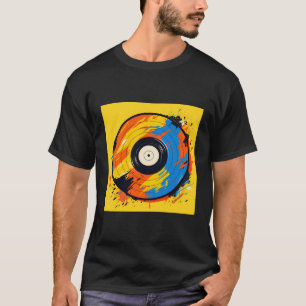 Vinyl-Schallplattenspieler Dj Musik Vintage Retro T-Shirt