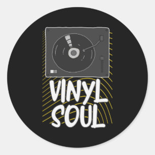 Vinyl-Soul-Record-Plattenspieler DJ Runder Aufkleber