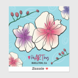 Vinyl Sticker - Blume und Reben - Buellton.Art