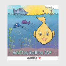 Vinyl Sticker - Goldie Fish - Buellton.Art