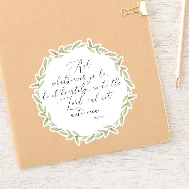 Vinyl Sticker KJV Bible Verse Christliches Geschen (Notizbuch)