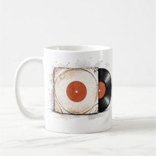 Vinyl-Tasse, Kaffee, Tee, Geschenk Kaffeetasse