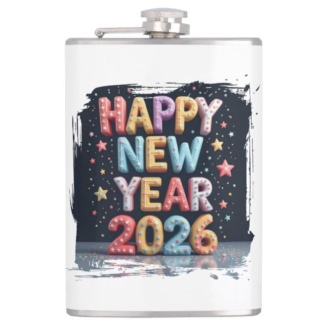 Vinyl umwickelte Flasche Flachmann (Vorderseite)