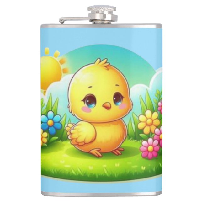 Vinyl umwickelte Flasche Flachmann (Vorderseite)