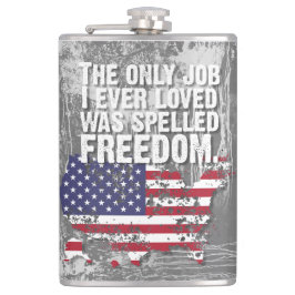 Vinyl umwickelte Flasche – Freedom Job Flachmann