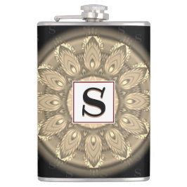 Vinyl verpackt Custom angesagt Flask sepia psyched Flachmann