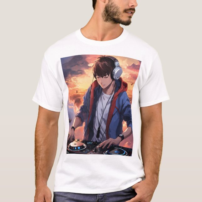 "Vinyl Vibes DJ T - Shirt" T-Shirt (Vorderseite)