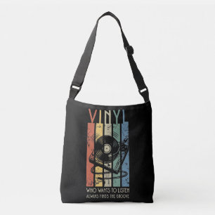 Vinyl Vibes – Findet immer die richtige Groove Ret Tragetaschen Mit Langen Trägern