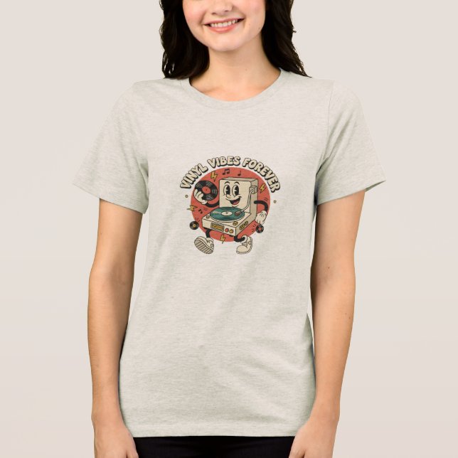 Vinyl Vibes Forever Tri-Blend Shirt (Vorderseite)