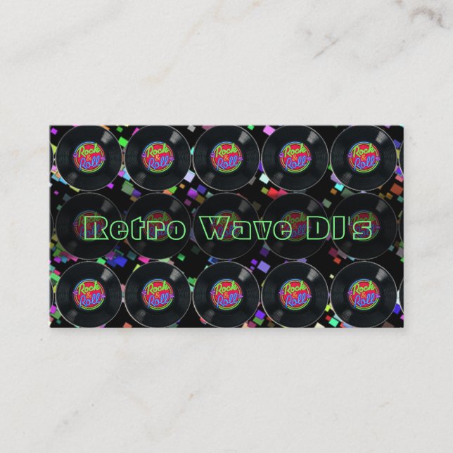 Vinyl-Visitenkarte für Rock and Roll 3 Visitenkarte (Vorderseite)