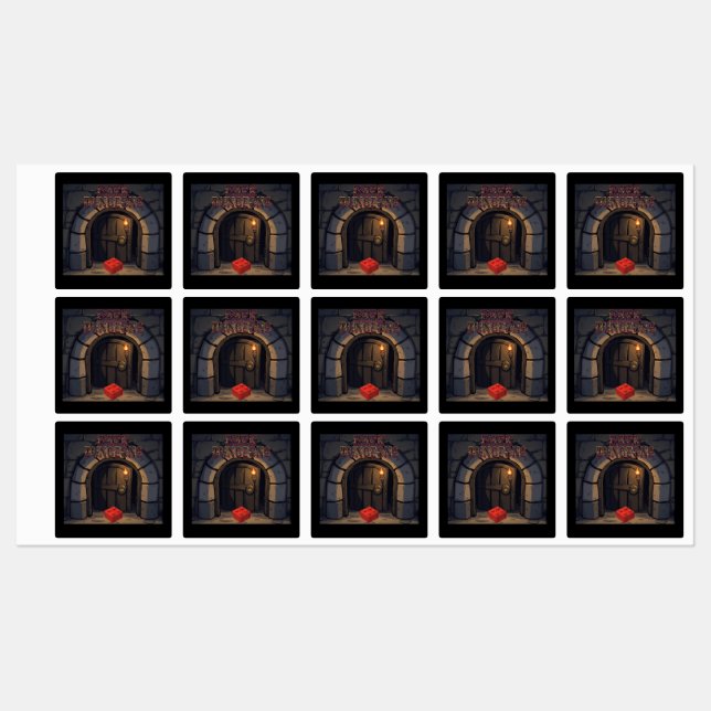 vinyl waterproof Dark Dungeons sticker (Blatt)