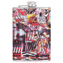Vinyl Wrapped Flask – Fragmented Pulse Flachmann