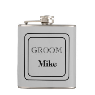 Vinyl Wrapped Flask Groom Flachmann