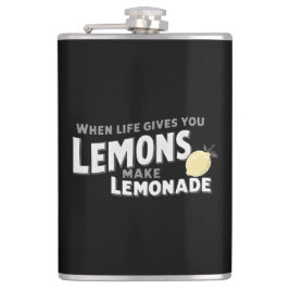 Vinyl Wrapped Flask Lemons Resilience Slogan Gift Flachmann