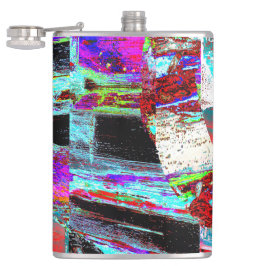 Vinyl Wrapped Flask – Neon Pulse Flachmann
