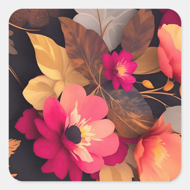 Vinyl Wrapped Flask Quadratischer Aufkleber (Vorderseite)