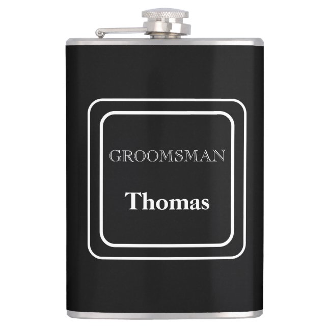 Vinyl Wrapped Flask Trauzeuge Flachmann (Vorderseite)