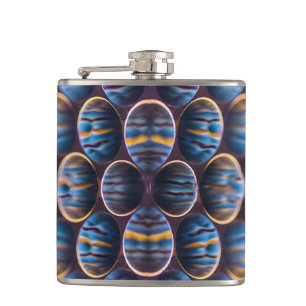 Vinyl Wrapped Flask with Honeycomb Design Flachmann