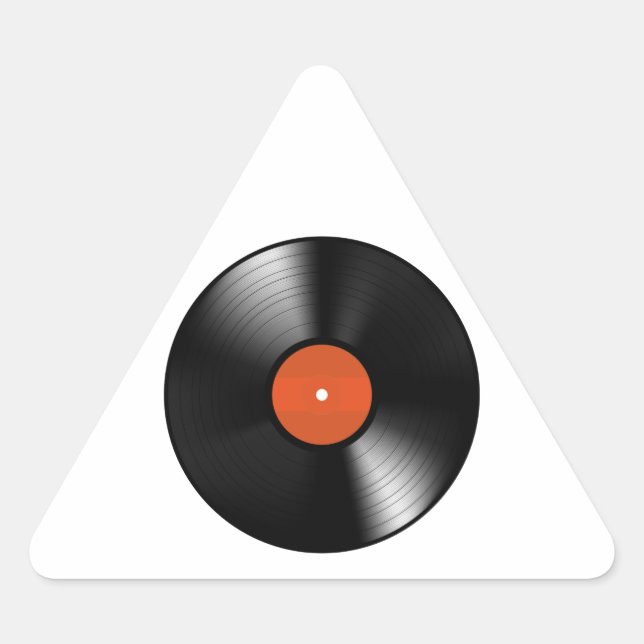 Vinyle Record Dreieckiger Aufkleber (Vorderseite)
