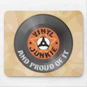 Vinyljunkie - und stolz auf es mousepad