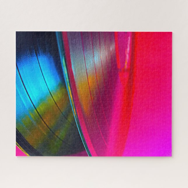 VinylPlatten magentarot Puzzle (Horizontal)
