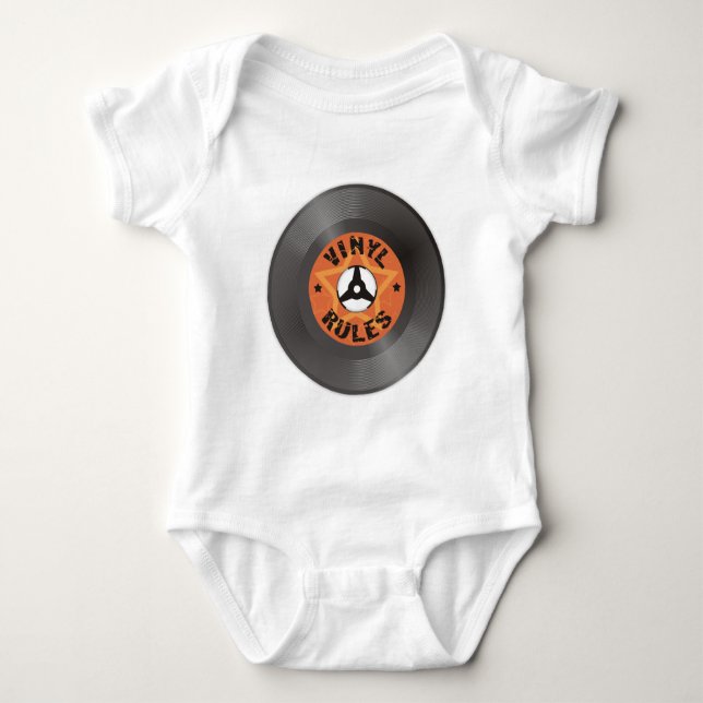 Vinylregeln Baby Strampler (Vorderseite)