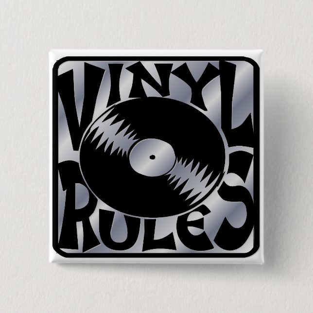 Vinylregeln Button (Vorderseite)