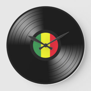 VinylReggae Große Wanduhr