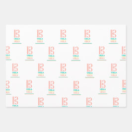 Viola Alto Clef Wrapping Paper Geschenkpapier Set